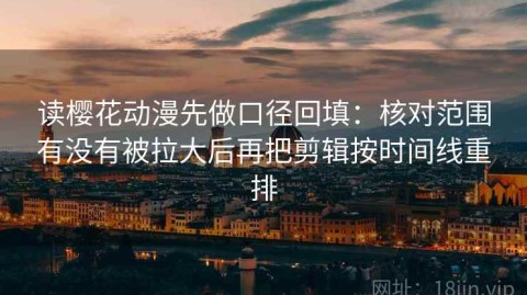 读樱花动漫先做口径回填：核对范围有没有被拉大后再把剪辑按时间线重排