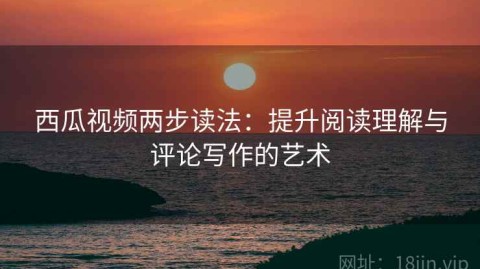 西瓜视频两步读法：提升阅读理解与评论写作的艺术