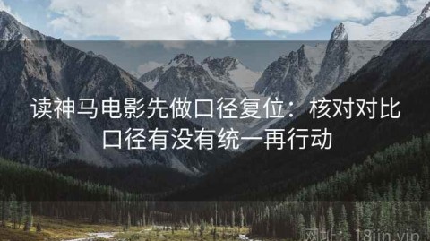 读神马电影先做口径复位：核对对比口径有没有统一再行动