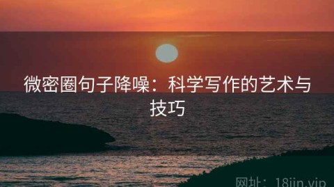 微密圈句子降噪：科学写作的艺术与技巧