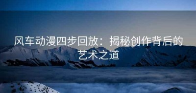 风车动漫四步回放：揭秘创作背后的艺术之道