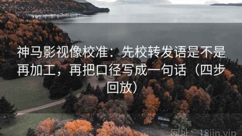 神马影视像校准：先校转发语是不是再加工，再把口径写成一句话（四步回放）