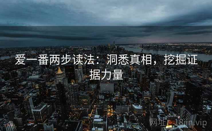 爱一番两步读法:洞悉真相,挖掘证据力量 爱一番两步读法:洞悉真相,挖掘证据力量