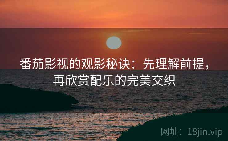 番茄影视的观影秘诀：先理解前提，再欣赏配乐的完美交织