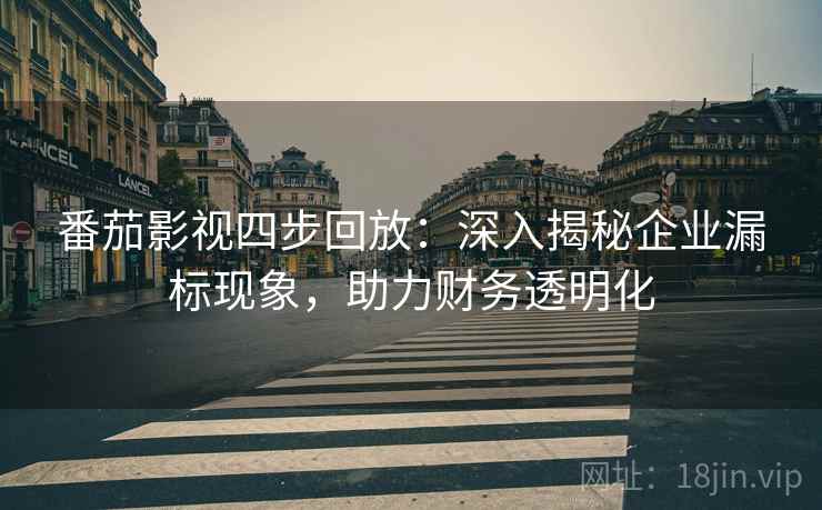 番茄影视四步回放：深入揭秘企业漏标现象，助力财务透明化